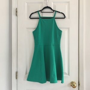 H&M green flare dress
